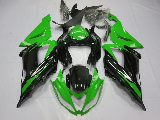 Negro & Verde 13-18 ZX6R Carenado Moto Negro & Verde 13-18 ZX6R Carenado Moto