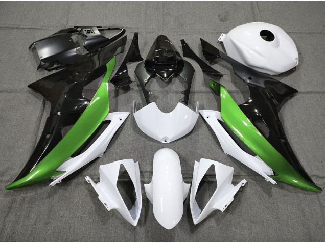 Personalizado Verde Blanco & Negro 08-16 R6 Carenado Moto