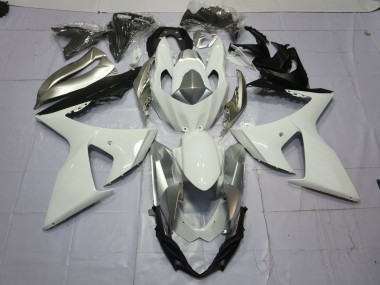 Plata & Blanco 09-16 GSXR 1000 Carenado Moto