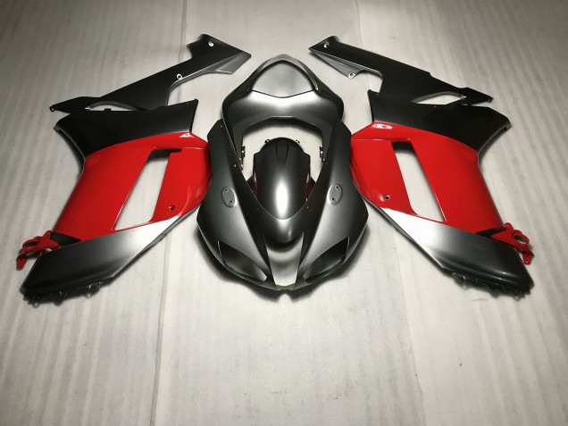 Plata Metalizada Con Rojo 07-08 ZX6R Carenado Moto Plata Metalizada Con Rojo 07-08 ZX6R Carenado Moto
