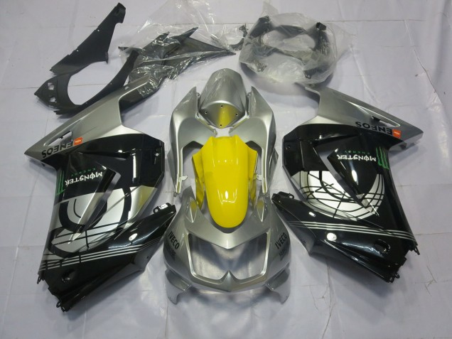 Plata & Negro 08-12 Ninja 250 Carenado Moto Plata & Negro 08-12 Ninja 250 Carenado Moto