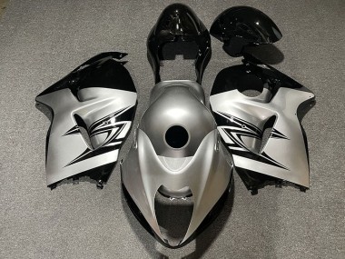 Plata & Negro 97-07 GSXR 1300 Carenado Moto