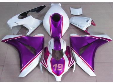 Púrpura Brillante & Blanco 08-11 CBR1000RR Carenado Moto