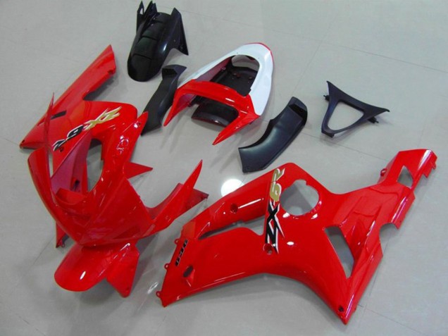 Rojo & Blanco 03-04 ZX6R Carenado Moto Rojo & Blanco 03-04 ZX6R Carenado Moto