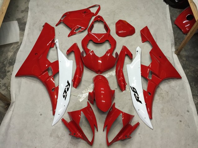 Rojo & Blanco 06-07 R6 Carenado Moto Rojo & Blanco 06-07 R6 Carenado Moto