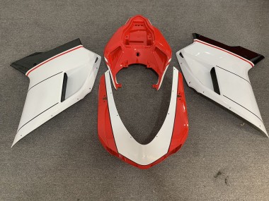 Rojo Blanco 07-14 Ducati 848 1098 1198 Carenado Moto