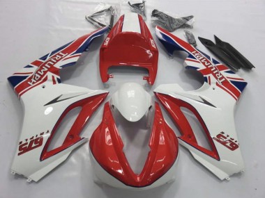 Rojo & Blanco 09-12 Daytona 675 Carenado Moto