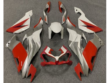 Rojo Blanco & Plata 19-23 ZX6R Carenado Moto