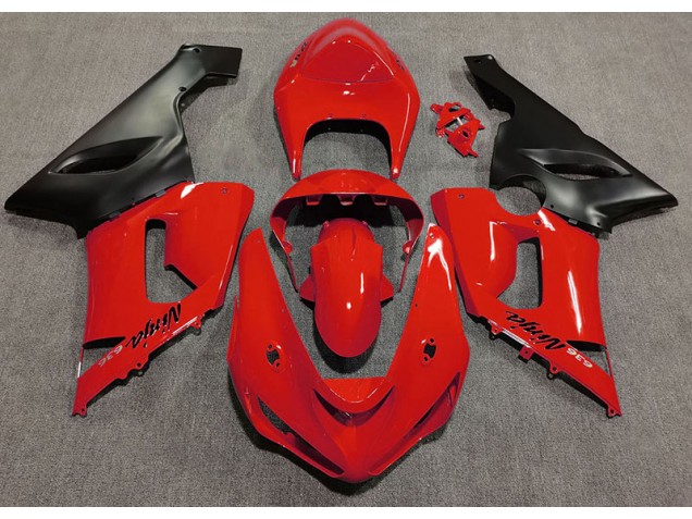 Rojo Brillante 05-06 ZX6R Carenado Moto