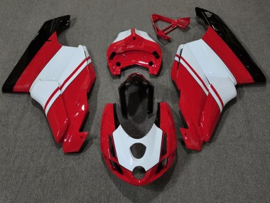 Rojo Brillante & Blanco 03-04 Ducati 749 999 Carenado Moto