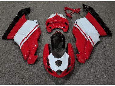 Rojo Brillante & Blanco 03-04 Ducati 749 999 Carenado Moto