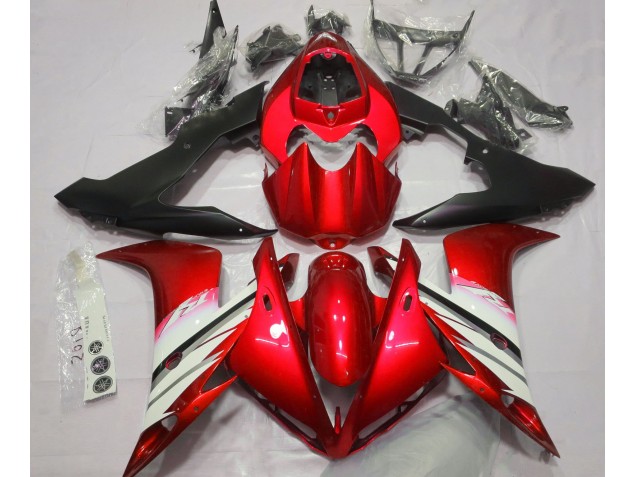 Rojo Brillante & Blanco 04-06 R1 Carenado Moto Rojo Brillante & Blanco 04-06 R1 Carenado Moto