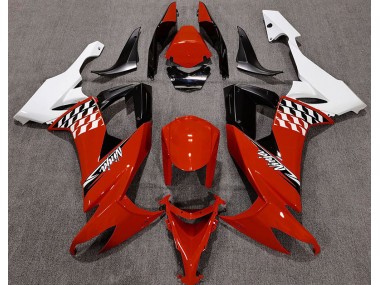Rojo Brillante & Blanco 08-10 ZX10R Carenado Moto