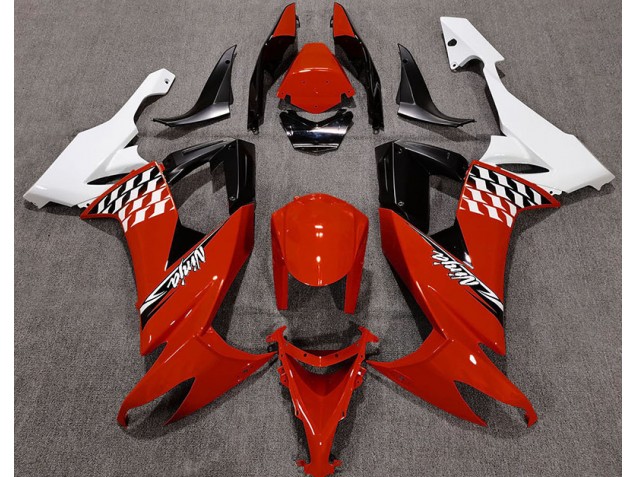 Rojo Brillante & Blanco 08-10 ZX10R Carenado Moto