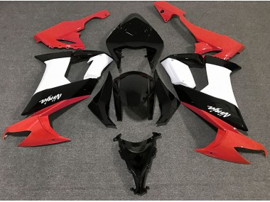 Rojo Brillante Blanco & Negro 08-10 ZX10R Carenado Moto