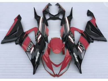 Rojo Brillante & Negro 13-18 ZX6R Carenado Moto
