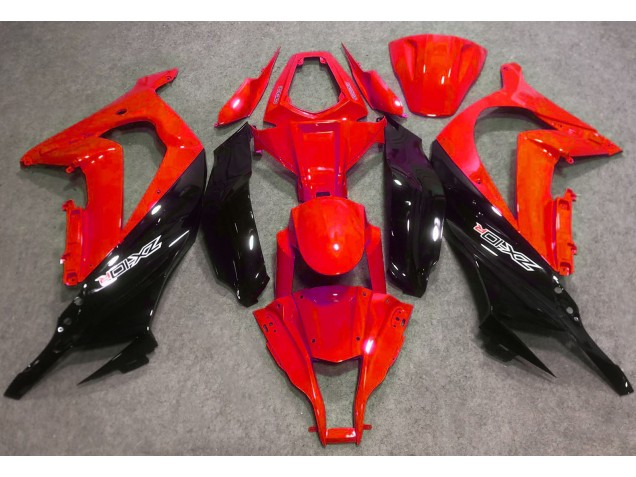 Rojo Brillante & Negro 16-19 ZX10R Carenado Moto