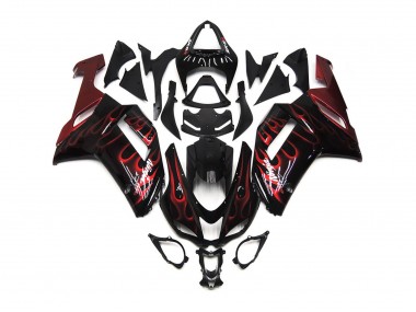 Rojo Brillo Llama 07-08 ZX6R Carenado Moto