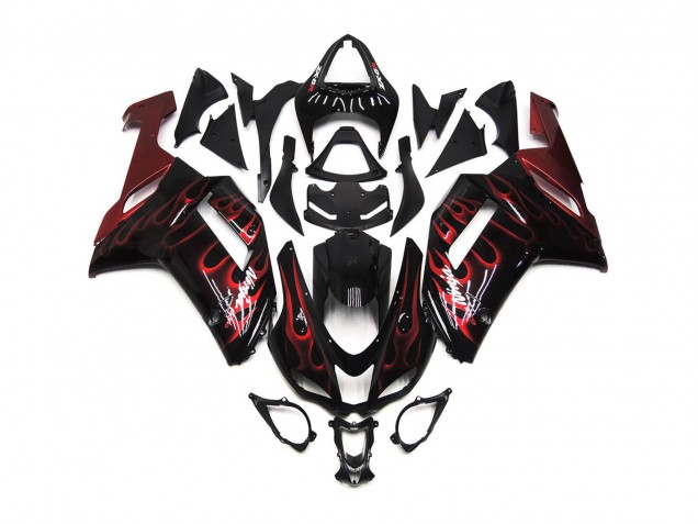 Rojo Brillo Llama 07-08 ZX6R Carenado Moto