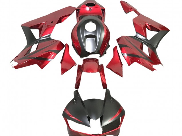 Rojo Intenso & Negro Mate 13-23 CBR600RR Carenado Moto