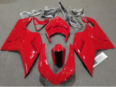 Rojo Liso Brillante 07-14 Ducati 848 1098 1198 Carenado Moto