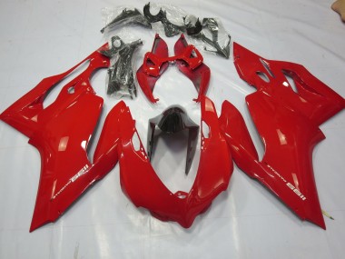 Rojo Liso Brillante 11-14 Ducati 1199 Carenado Moto