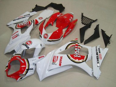 Rojo Lucky Strike 07-08 GSXR 1000 Carenado Moto