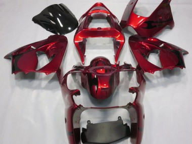 Rojo Metálico 00-02 ZX6R Carenado Moto