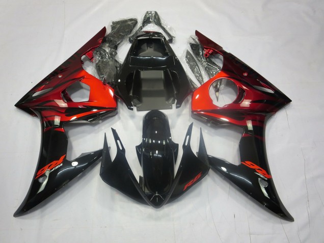 Rojo & Negro 03-04 R6 Carenado Moto Rojo & Negro 03-04 R6 Carenado Moto
