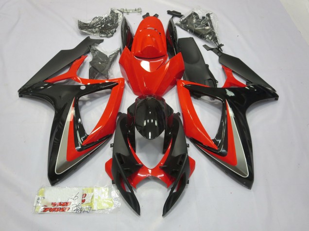 Rojo & Negro 06-07 GSXR 600-750 Carenado Moto Rojo & Negro 06-07 GSXR 600-750 Carenado Moto