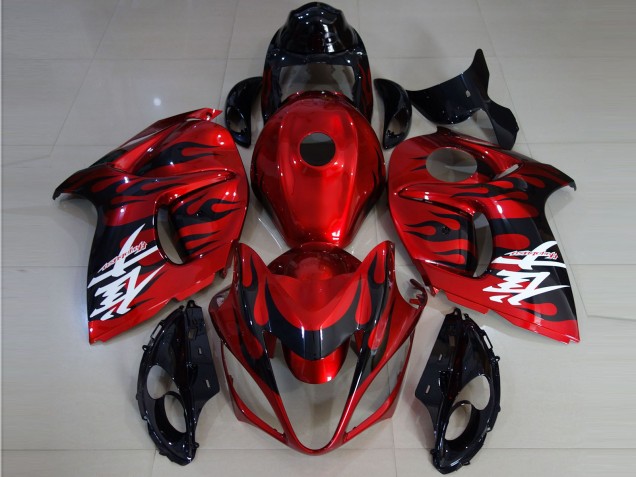 Rojo Vibrante & Llama 08-20 GSXR 1300 Carenado Moto Rojo Vibrante & Llama 08-20 GSXR 1300 Carenado Moto