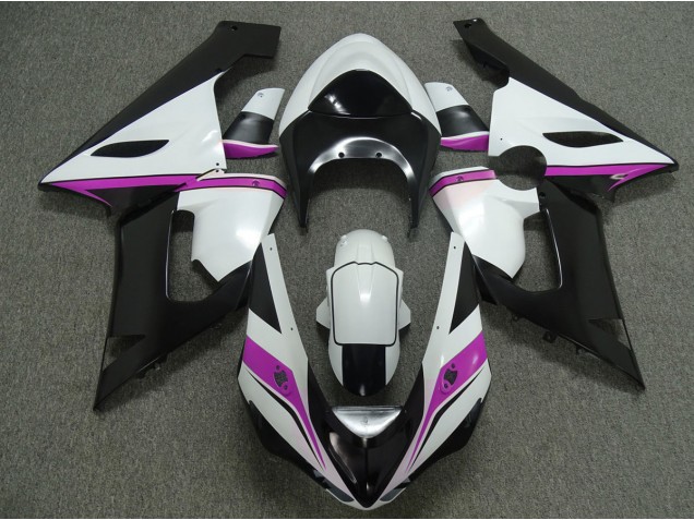 Rosa Blanco & Negro 05-06 ZX6R Carenado Moto