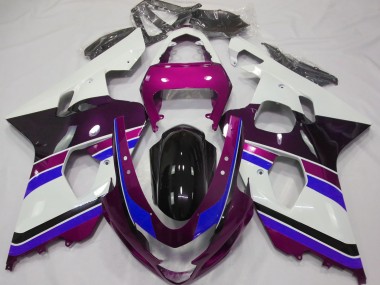 Rosa Brillante & Azul 04-05 GSXR 600-750 Carenado Moto