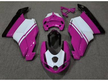 Rosa Brillante & Blanco 03-04 Ducati 749 999 Carenado Moto