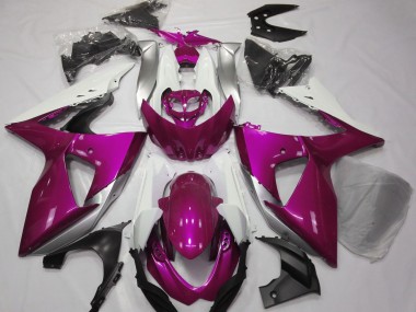 Rosa Brillante & Blanco 09-16 GSXR 1000 Carenado Moto