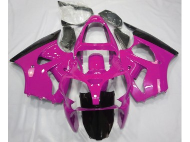 Rosa Brillante & Negro 00-02 ZX6R Carenado Moto