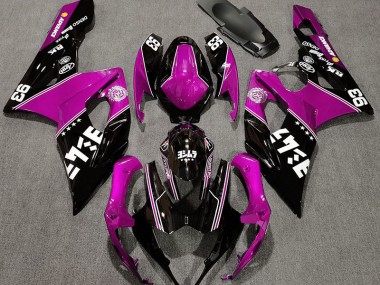 Rosa Brillante & Negro Personalizado 05-06 GSXR 1000 Carenado Moto