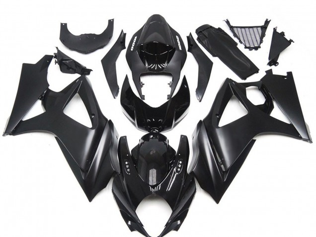 Slick Negro Mate Personalizado 07-08 GSXR 1000 Carenado Moto Slick Negro Mate Personalizado 07-08 GSXR 1000 Carenado Moto