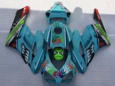 Tiburón Azul Claro 04-05 CBR1000RR Carenado Moto