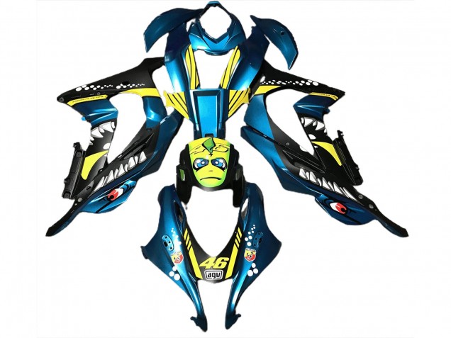 Tiburón Azul Claro 16-19 ZX10R Carenado Moto Tiburón Azul Claro 16-19 ZX10R Carenado Moto