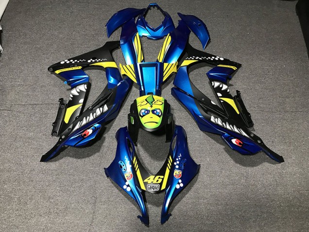 Tiburón Azul Metalizado 16-19 ZX10R Carenado Moto Tiburón Azul Metalizado 16-19 ZX10R Carenado Moto