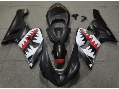 Tiburón Negro Mate 05-06 ZX6R Carenado Moto