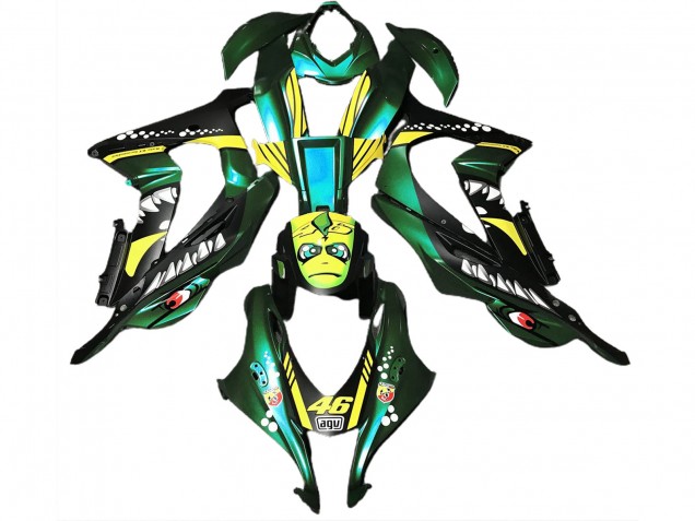Tiburón Verde Bosque 16-19 ZX10R Carenado Moto Tiburón Verde Bosque 16-19 ZX10R Carenado Moto