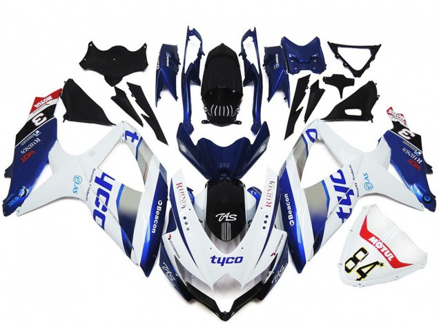Tyco Estilo Personalizado Brillante 08-10 GSXR 600-750 Carenado Moto Tyco Estilo Personalizado Brillante 08-10 GSXR 600-750 Carenado Moto