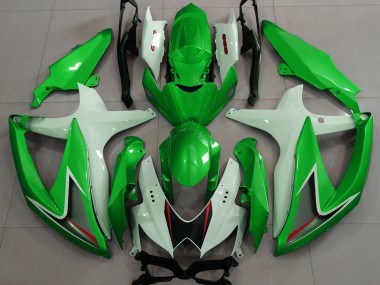 Verde Brillante & Blanco 08-10 GSXR 600-750 Carenado Moto