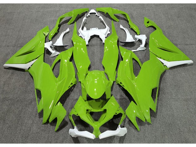 Verde Brillante & Blanco 19-23 ZX6R Carenado Moto Verde Brillante & Blanco 19-23 ZX6R Carenado Moto