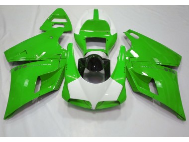 Verde Brillante & Blanco 93-05 Ducati 996 748 916 998 Carenado Moto