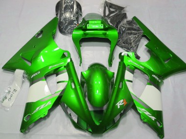 Verde Eléctrico & Blanco 00-01 R1 Carenado Moto