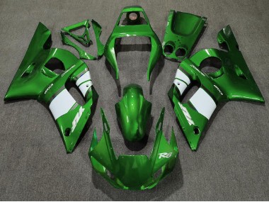 Verde Intenso & Blanco 98-02 R6 Carenado Moto