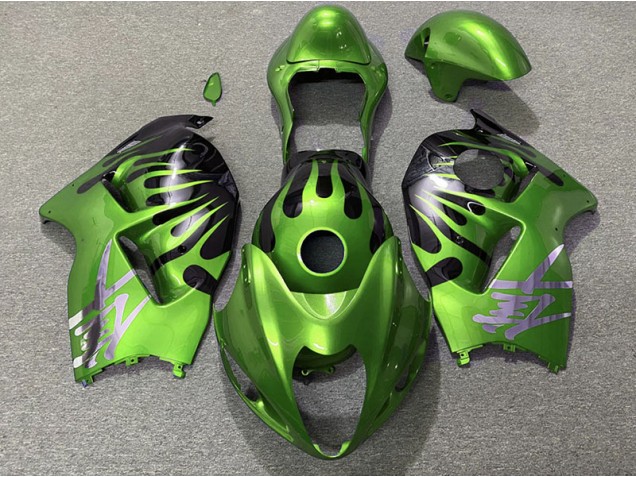 Verde & Negro 97-07 GSXR 1300 Carenado Moto Verde & Negro 97-07 GSXR 1300 Carenado Moto